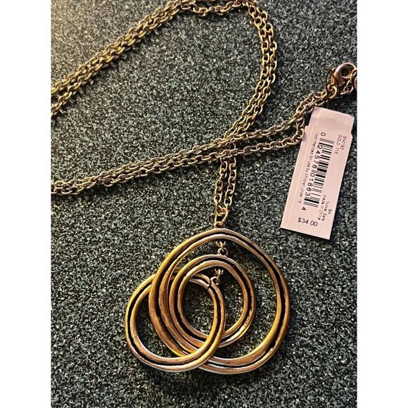 The Sak Multi-Circle Gold-Tone‎ Pendant Necklace With Adjustable Chain - Picture 1 of 4